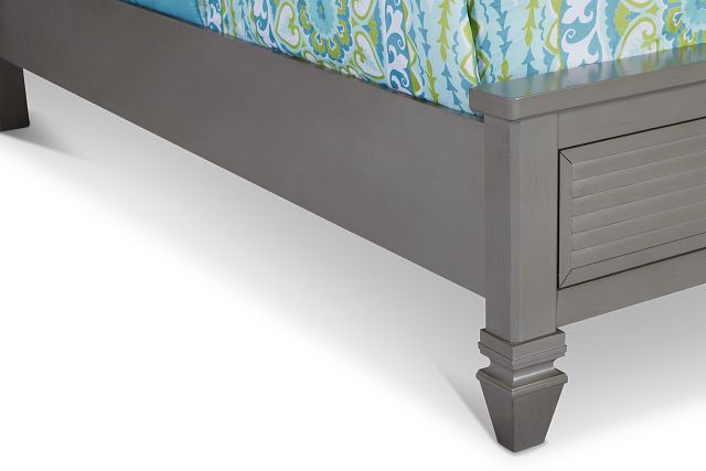 Marina Gray Panel Storage Bed