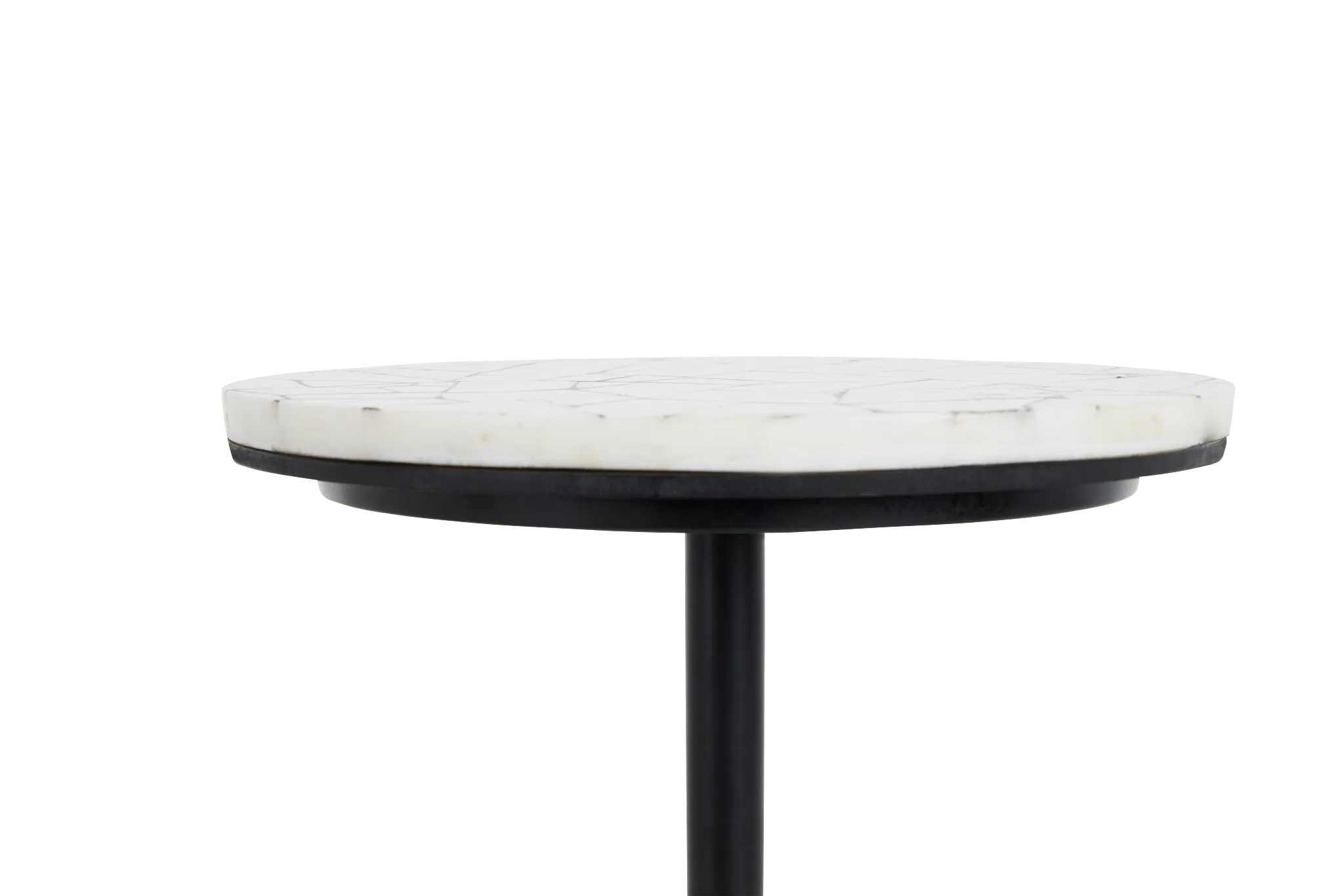 Roberto Black Round End Table