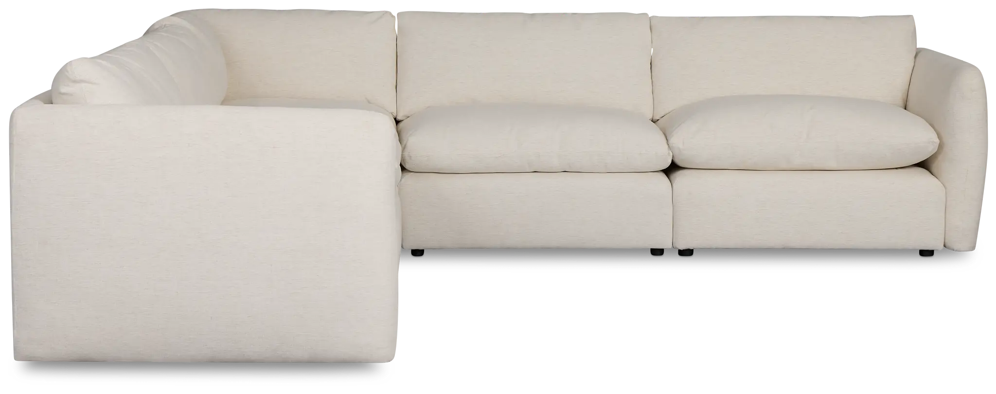 Serena White Fabric 5-piece Modular Sectional Serena White Fabric 5-piece Modular Sectional