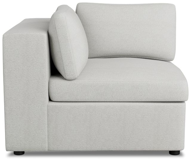 Destin Sutton Gray Fabric Corner Chair