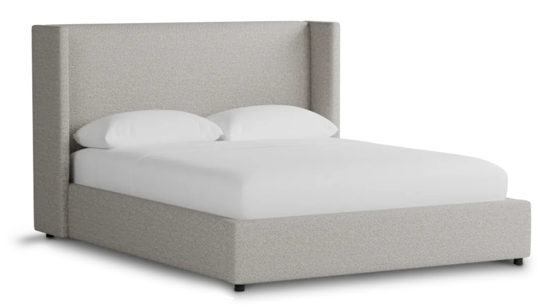 Captiva Gellar Gray 48" Upholstered Shelter Bed