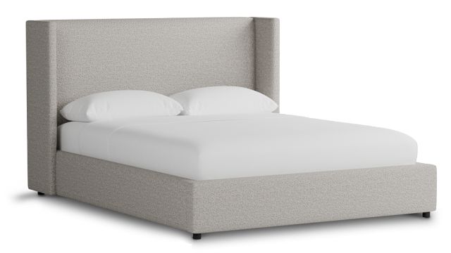 Captiva Gellar Gray 48" Upholstered Shelter Bed