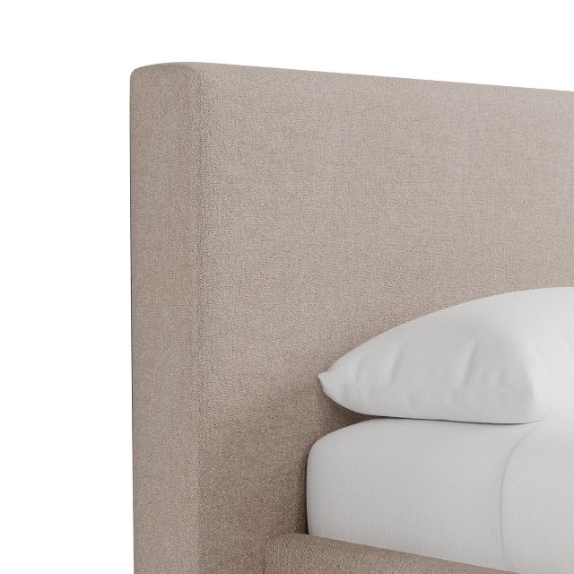 Grayton Elite Light Taupe 44" Upholstered Platform Bed