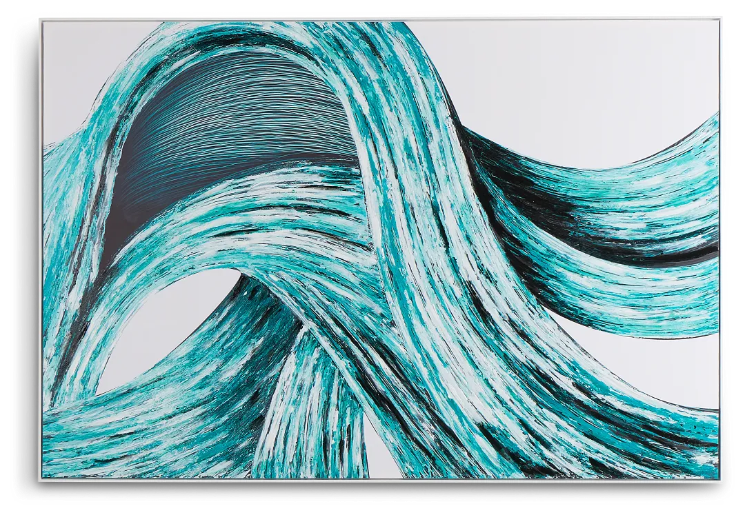 Maneuver Dark Blue Framed Wall Art