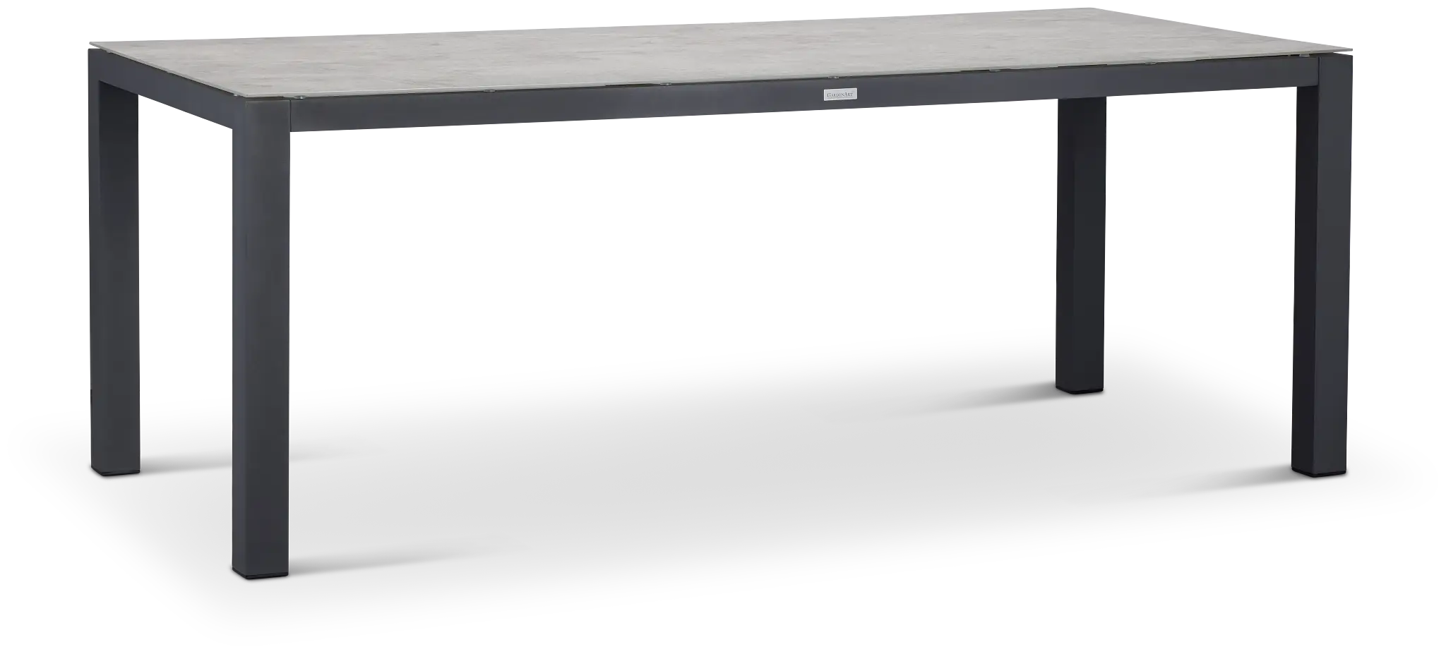 Barbados Light Gray Aluminum Rectangular Table Barbados Light Gray Aluminum Rectangular Table