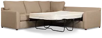 Tate Brown Fabric Medium 2-arm Right Facing Sleeper Sectional