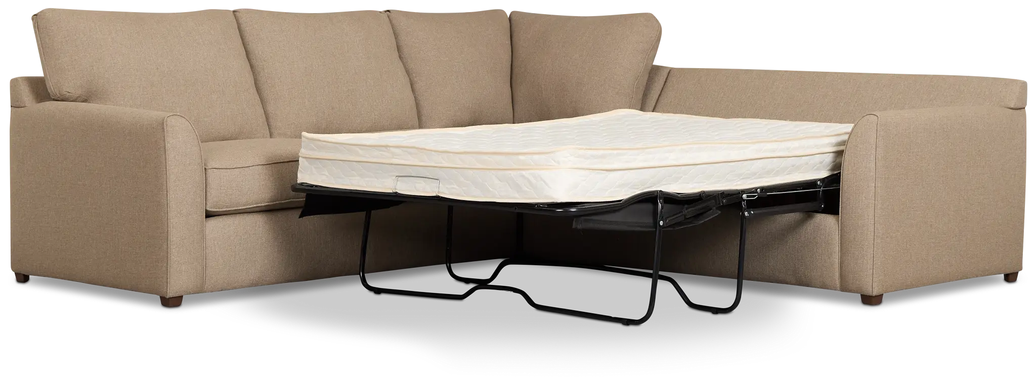 Tate Brown Fabric Medium 2-arm Right Facing Sleeper Sectional Tate Brown Fabric Medium 2-arm Right Facing Sleeper Sectional