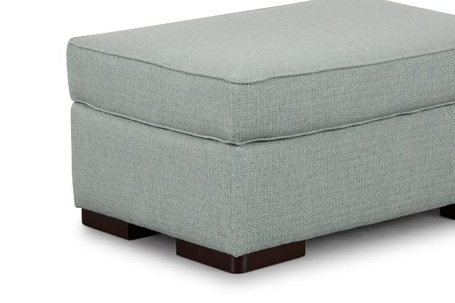 Austin Green Fabric Ottoman