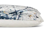 Leiana Blue Velvet Lumbar Accent Pillow