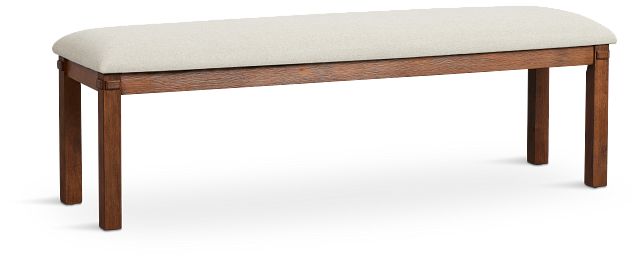 Park City Dark Tone Upholstered Dining Bench