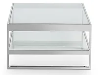 Miami White Glass Rectangular Coffee Table