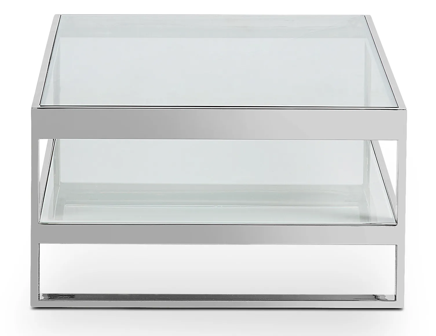 Miami White Glass Rectangular Coffee Table