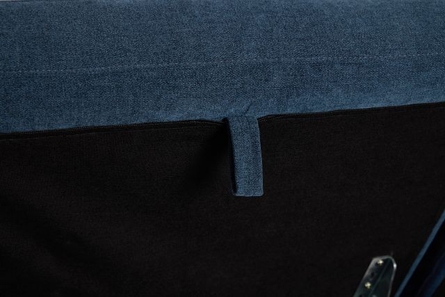 Addie Blue Fabric Left Chaise Storage Sectional
