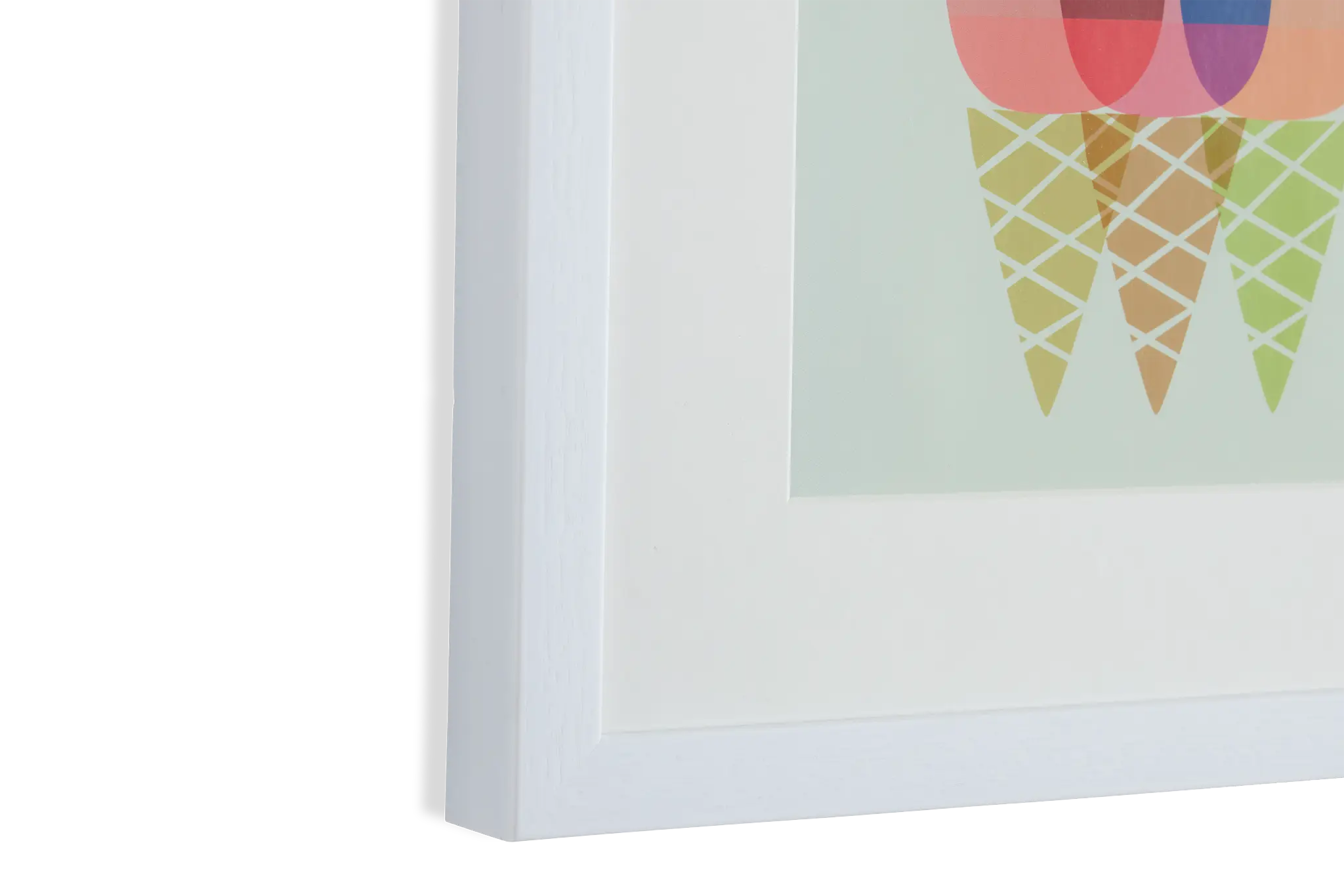 Cones Multicolored Framed Wall Art Cones Multicolored Framed Wall Art