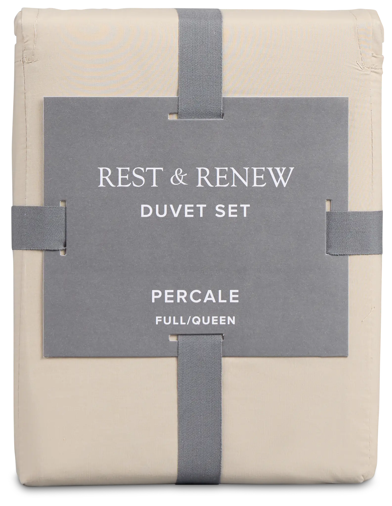 Rest & Renew Percale Cotton Beige 200 Thread Duvet Set Rest & Renew Percale Cotton Beige 200 Thread Duvet Set