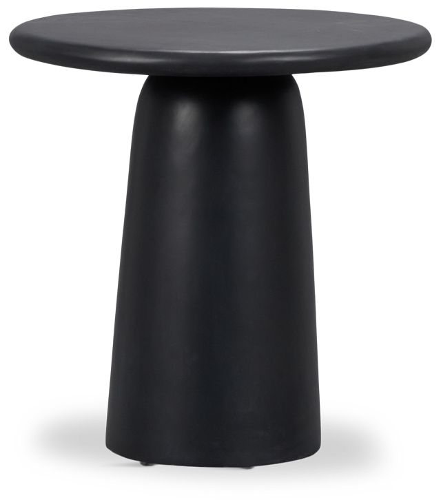 Malo Black Round End Table