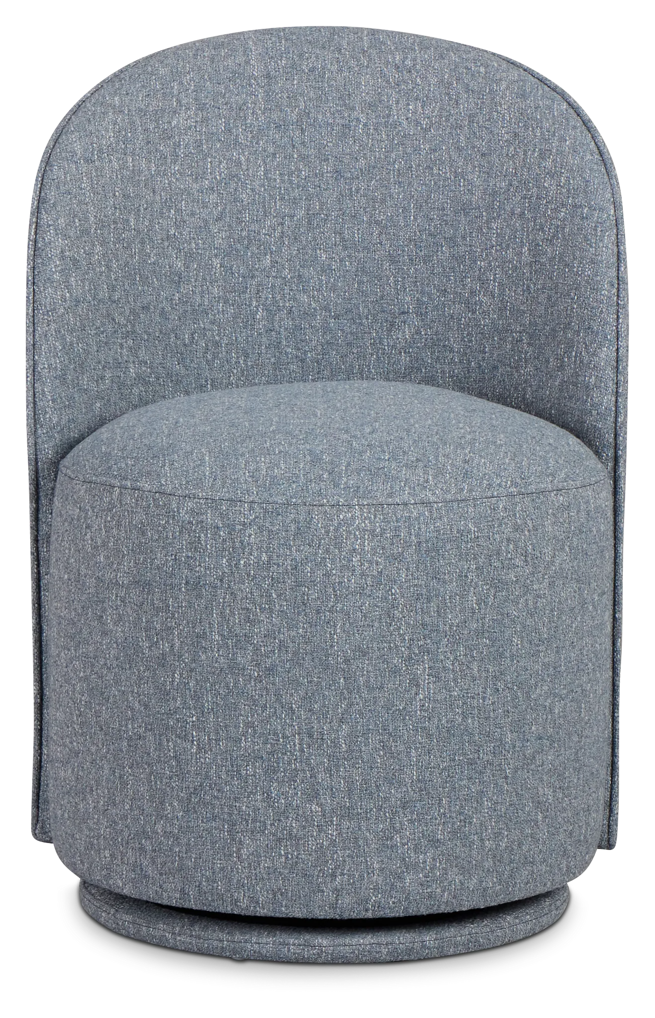 Claude Dark Blue Round Upholstered Side Chair