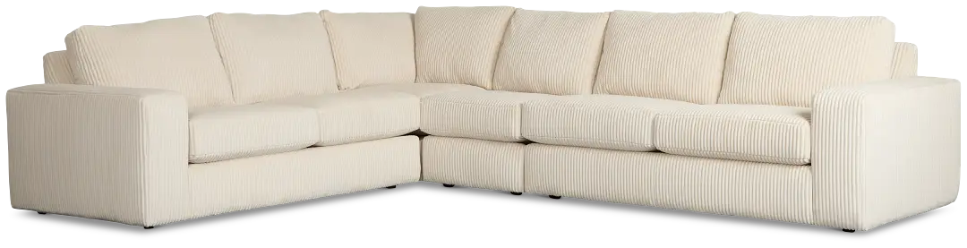 Charlie Ivory Fabric Medium Two-arm Sectional Charlie Ivory Fabric Medium Two-arm Sectional