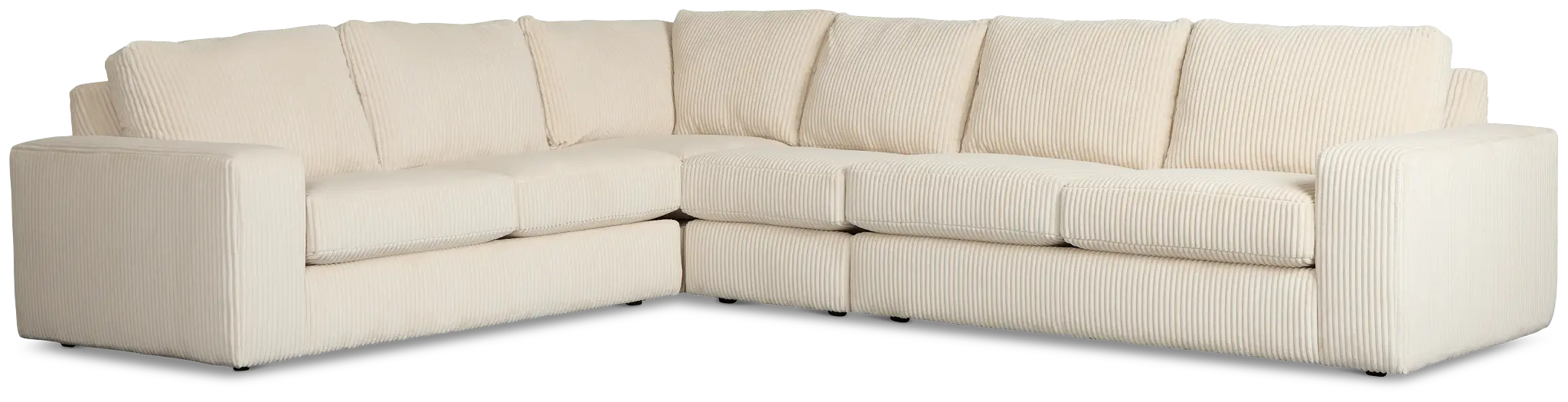 Charlie Ivory Fabric Medium Two-arm Sectional Charlie Ivory Fabric Medium Two-arm Sectional