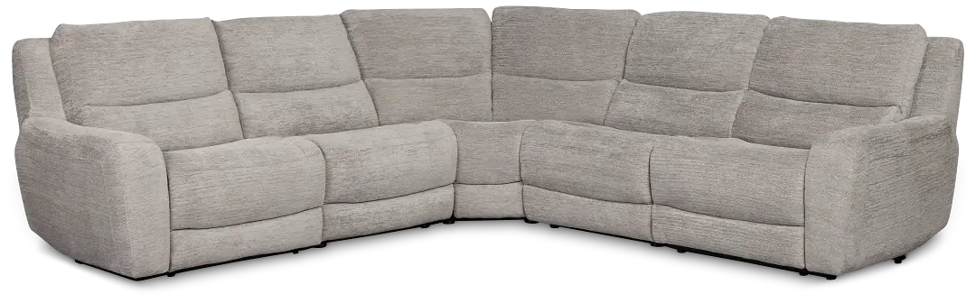 Bennett Gray Fabric Small Two-arm Power Reclining Sectional Bennett Gray Fabric Small Two-arm Power Reclining Sectional