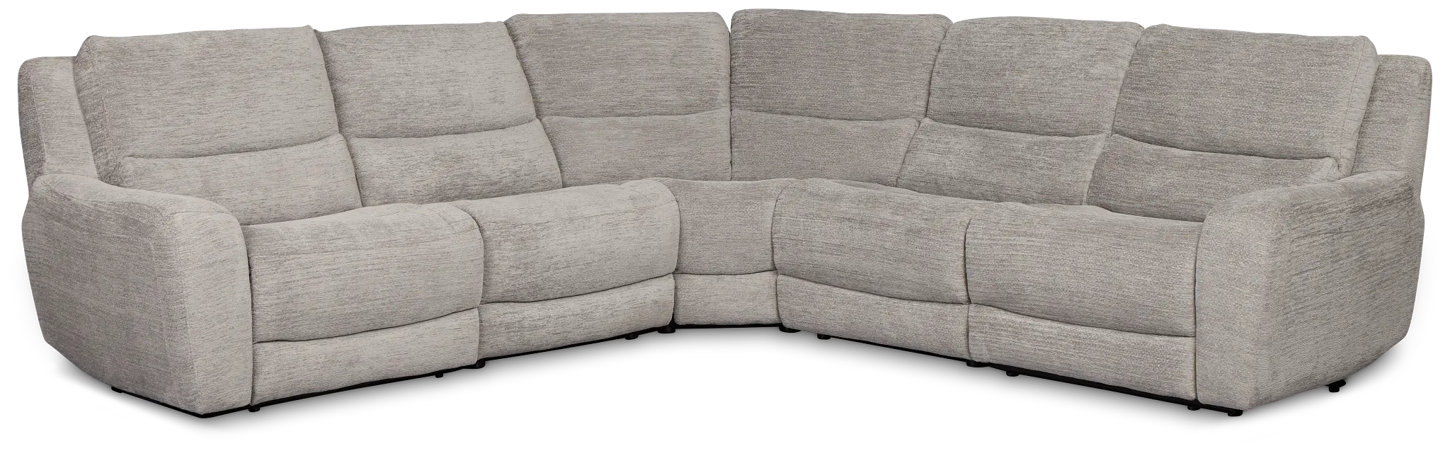 Bennett Gray Fabric Small Two-arm Power Reclining Sectional Bennett Gray Fabric Small Two-arm Power Reclining Sectional