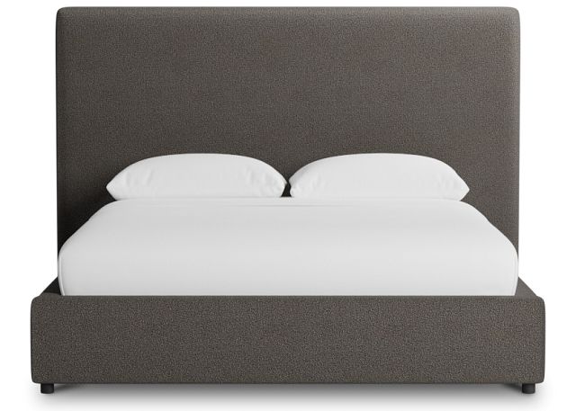 Grayton Elite Dark Gray 54" Upholstered Platform Bed