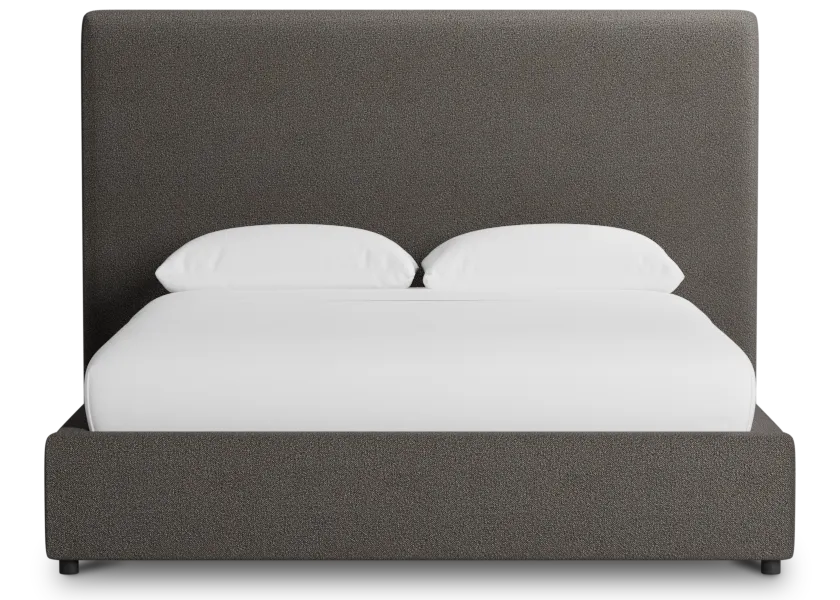 Grayton Elite Dark Gray 54" Upholstered Platform Bed