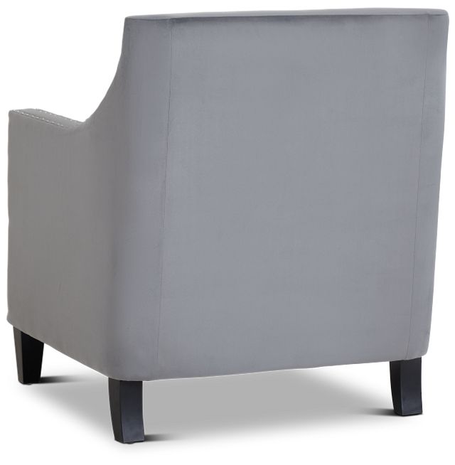 Tiffany Gray Velvet Accent Chair