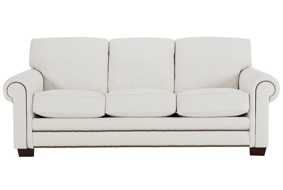 Foster White Fabric Sofa Living Room Sofas City Furniture