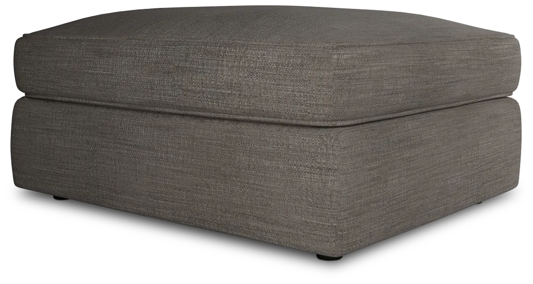 Siesta Victory Gray Fabric Ottoman
