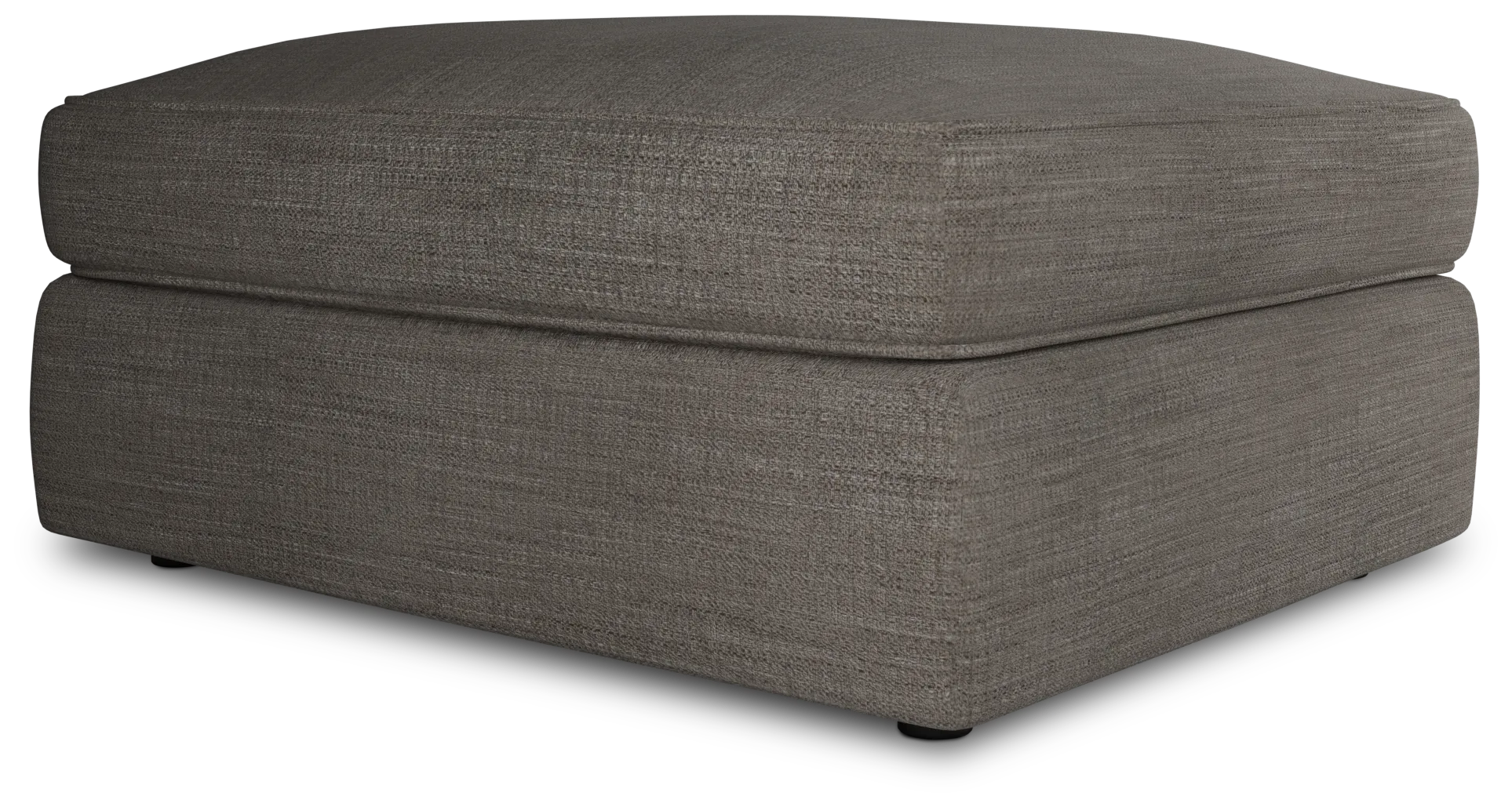 Siesta Victory Gray Fabric Ottoman