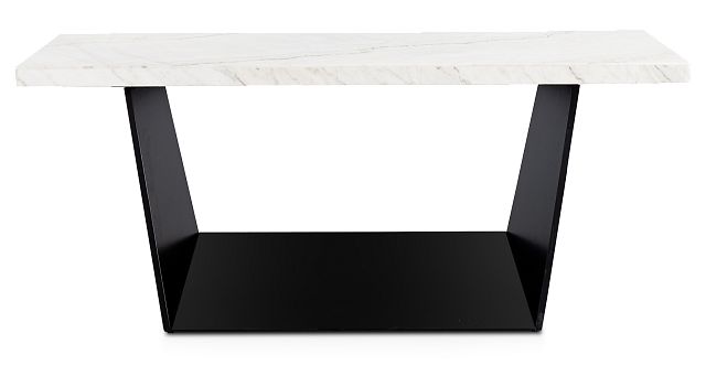 Auburn White Marble Rectangular Table