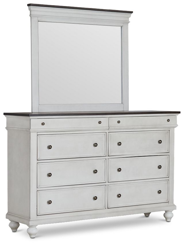 Grand Bay Two-tone Wood Dresser & Mirror