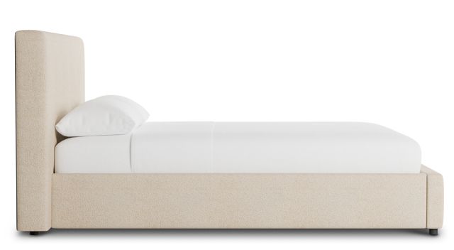 Grayton Sutton Beige 44" Upholstered Platform Bed