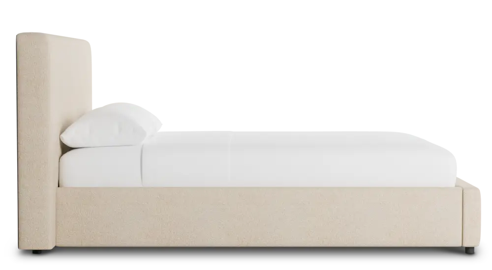 Grayton Sutton Beige 44" Upholstered Platform Bed Grayton Sutton Beige 44" Upholstered Platform Bed