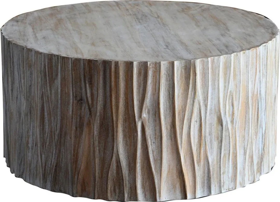 Saylor White Round Coffee Table