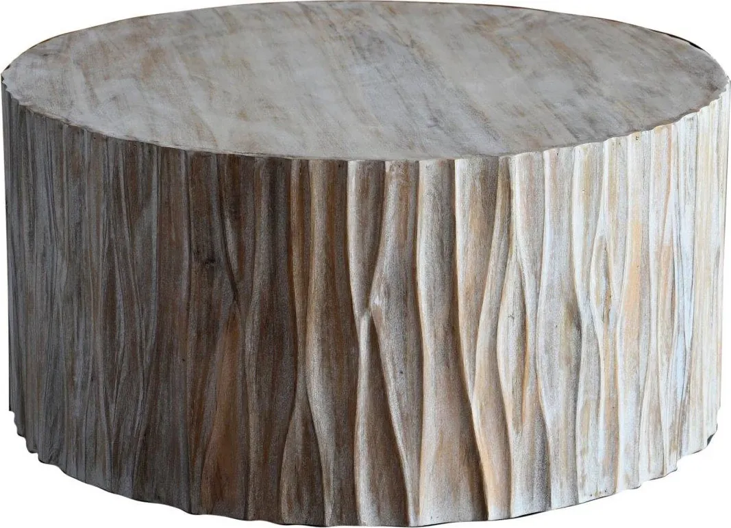 Saylor White Round Coffee Table