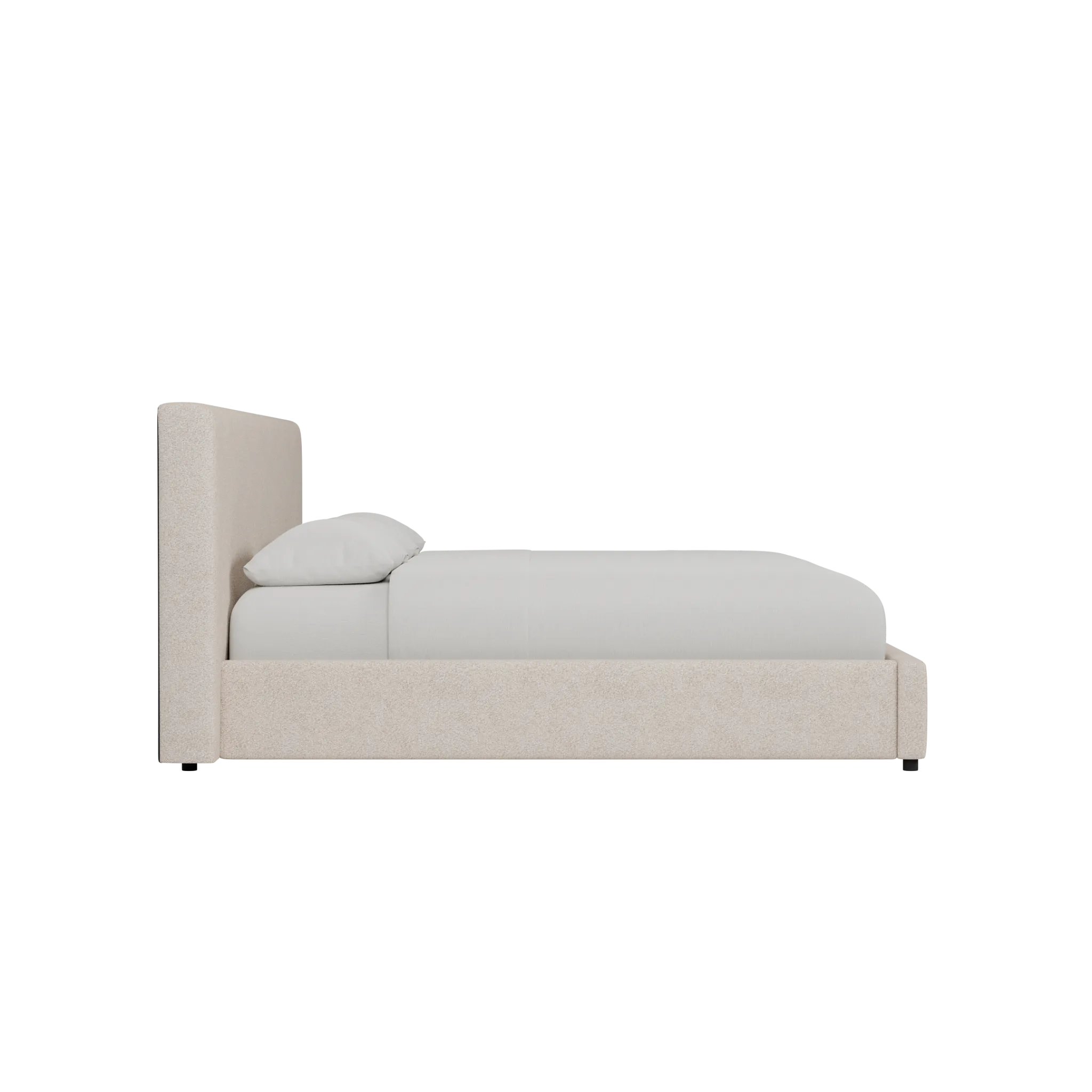 Grayton Sutton Beige 44" Upholstered Platform Bed