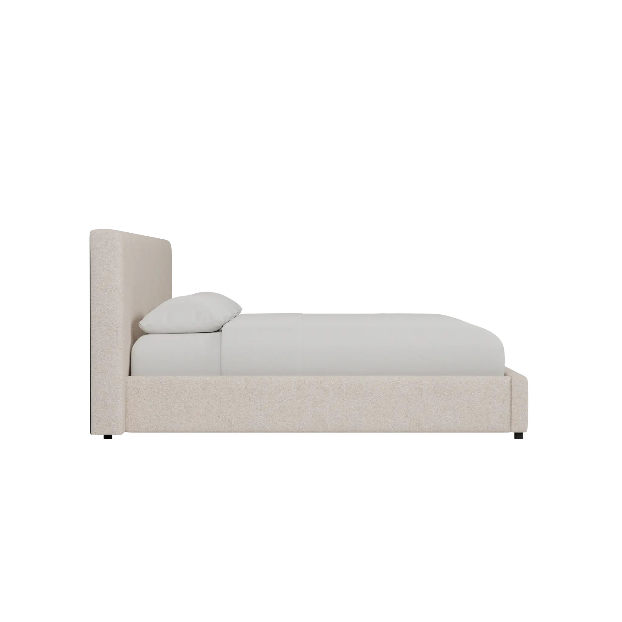 Grayton Sutton Beige 44" Upholstered Platform Bed Grayton Sutton Beige 44" Upholstered Platform Bed