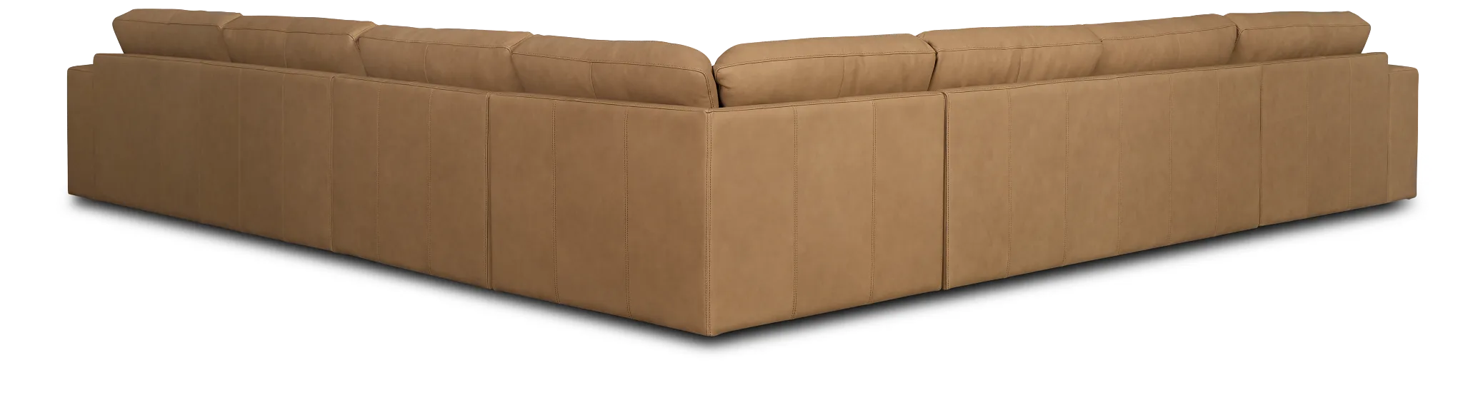 Kellan Light Brown Leather Large Left Chaise Sectional