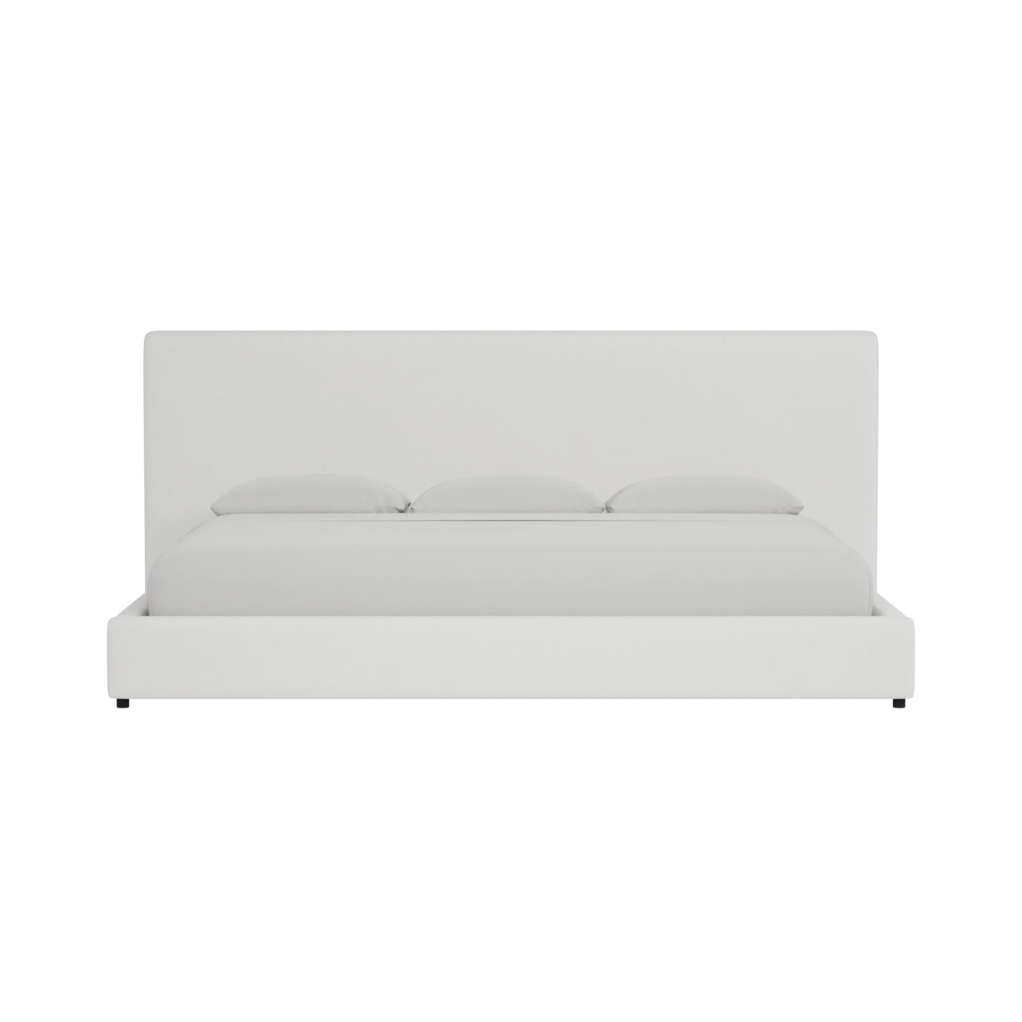 Grayton Sutton White 54" Upholstered Platform Bed