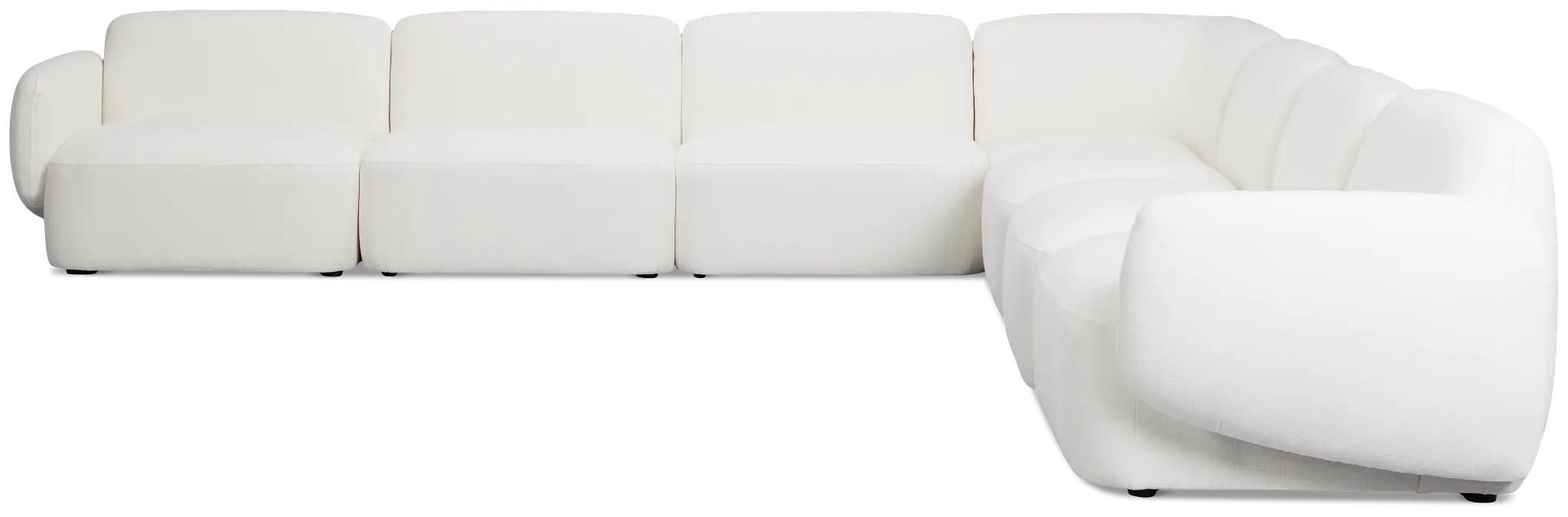 Halsey White Fabric Large Two-arm Sectional Halsey White Fabric Large Two-arm Sectional