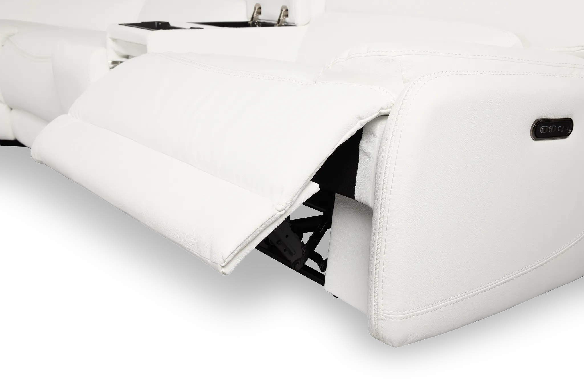 Jett White Micro Medium Dual Power 2-arm Reclining Sectional