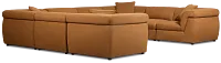 Aria Medium Brown Micro 8-piece Modular Sectional