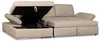 Eden Gray Micro Left Chaise Sleeper Sectional