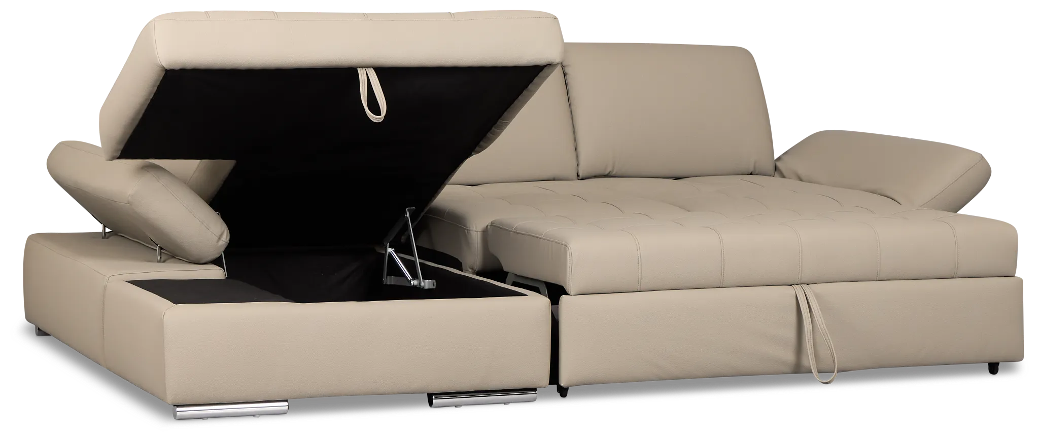 Eden Gray Micro Left Chaise Sleeper Sectional