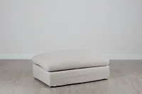 Willow Light Beige Fabric Ottoman