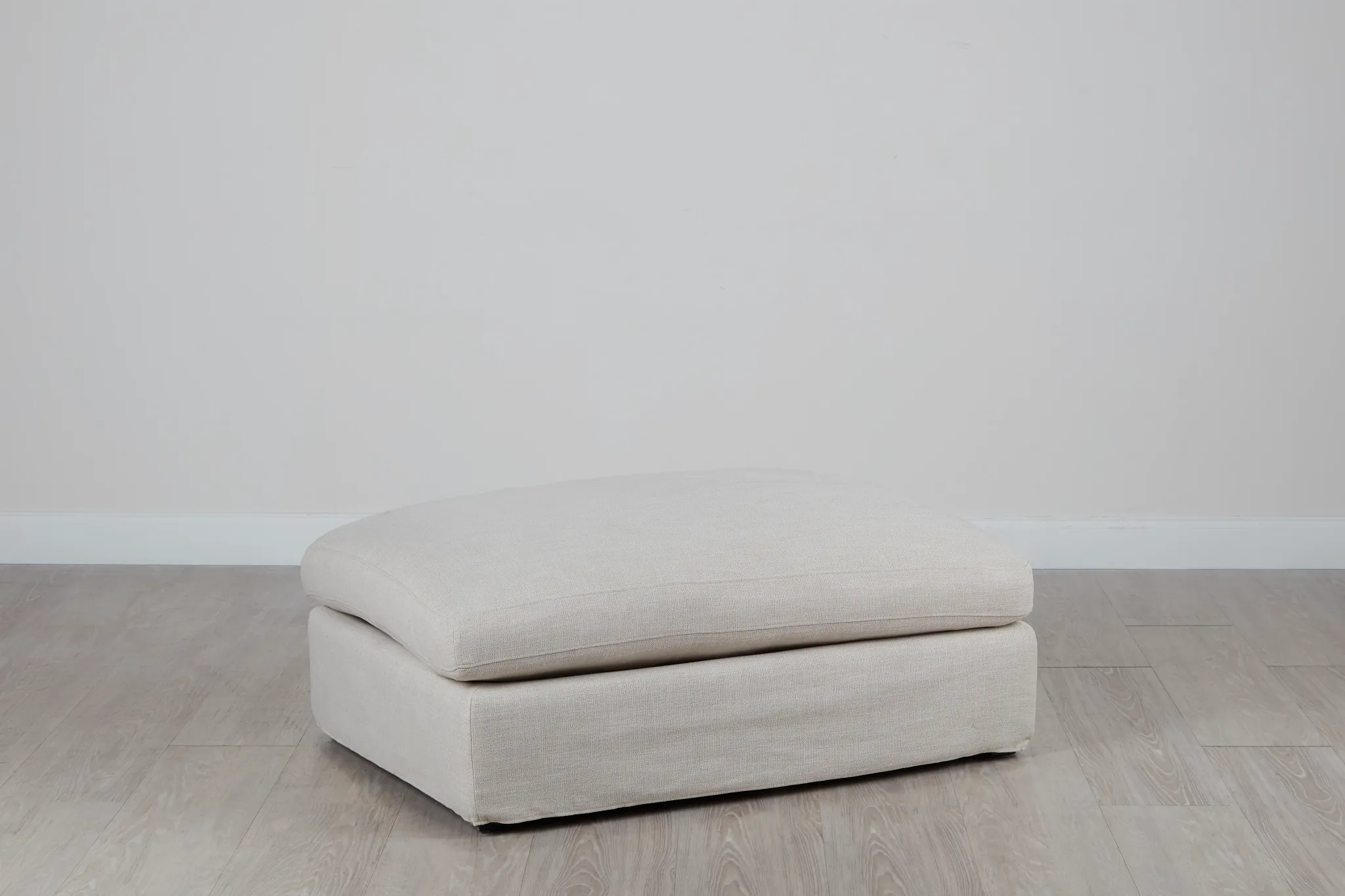 Willow Light Beige Fabric Ottoman