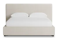Grayton Revenue Beige 44" Upholstered Platform Bed