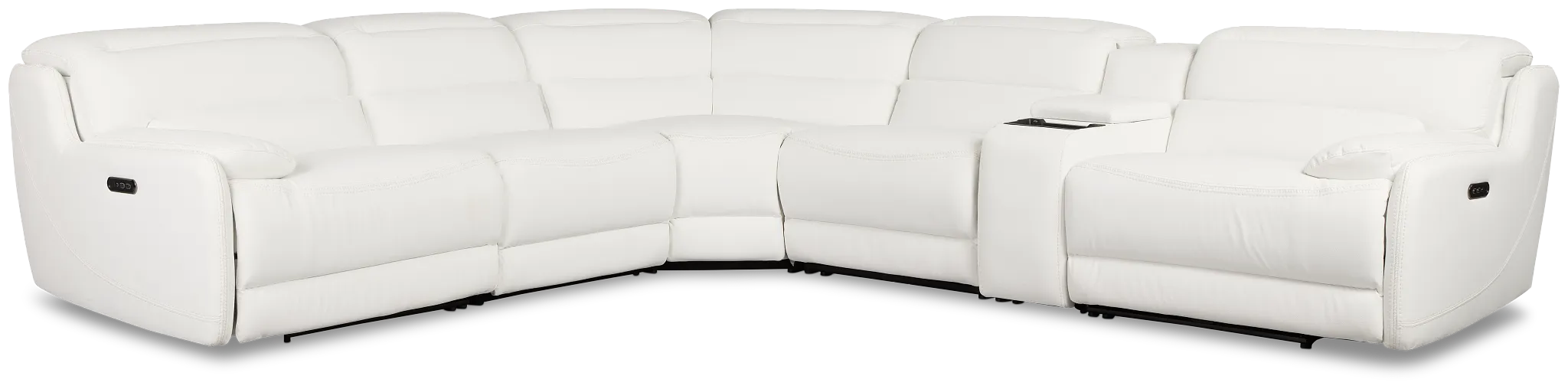 Jett White Micro Medium Triple Power 2-arm Sectional